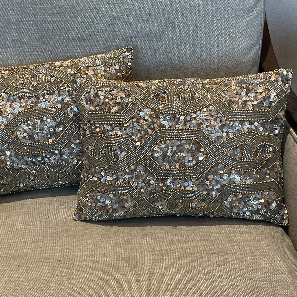 Sequin Embellished Decorative Pillows